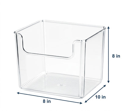 Clear Easy-Access Open Front Bins