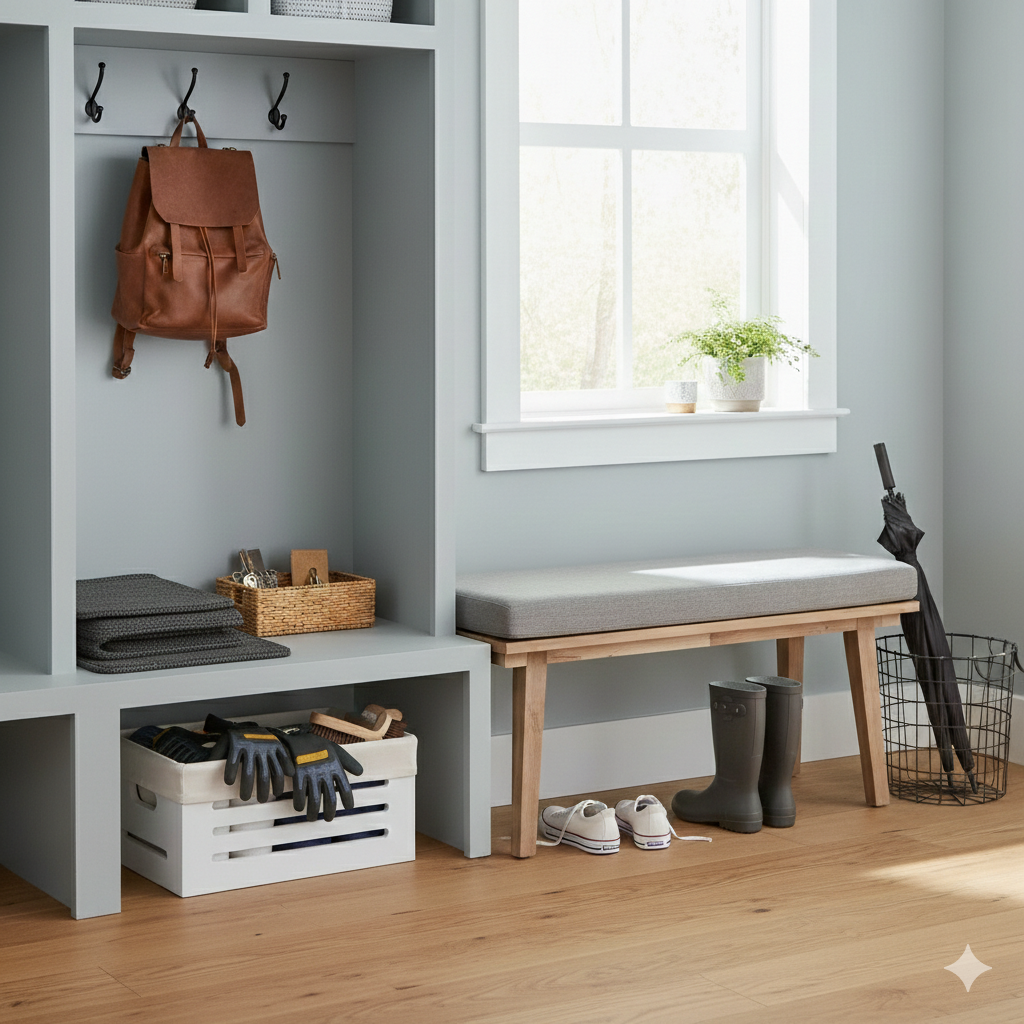 Wooden Bin with Fabric Lining