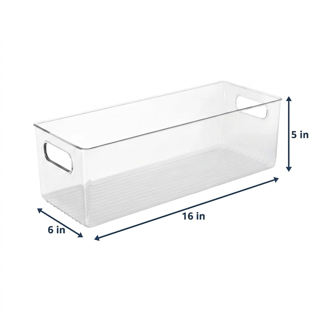 Clear Fridge and Pantry Storage Bins