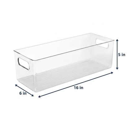 Clear Fridge and Pantry Storage Bins