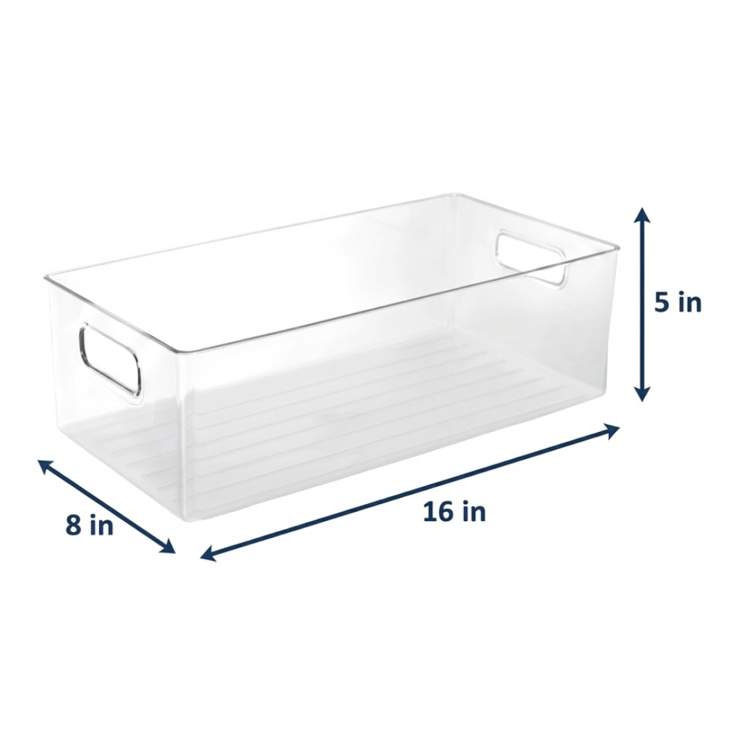 Clear Fridge and Pantry Storage Bins