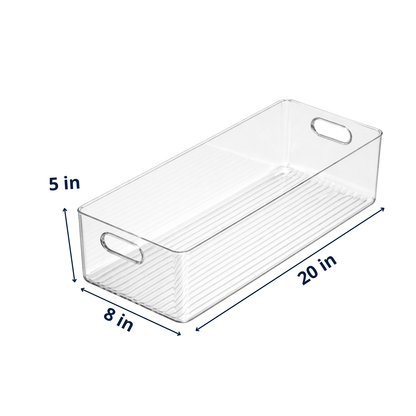 Clear Fridge and Pantry Storage Bins