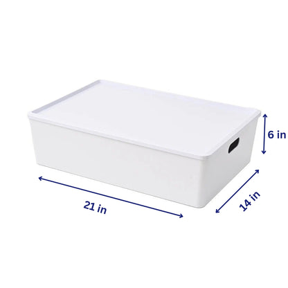 White Stackable Storage Bins