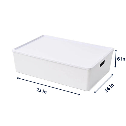 White Stackable Storage Bins