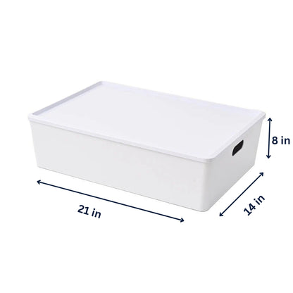 White Stackable Storage Bins