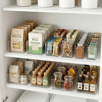 Clear Fridge and Pantry Storage Bins