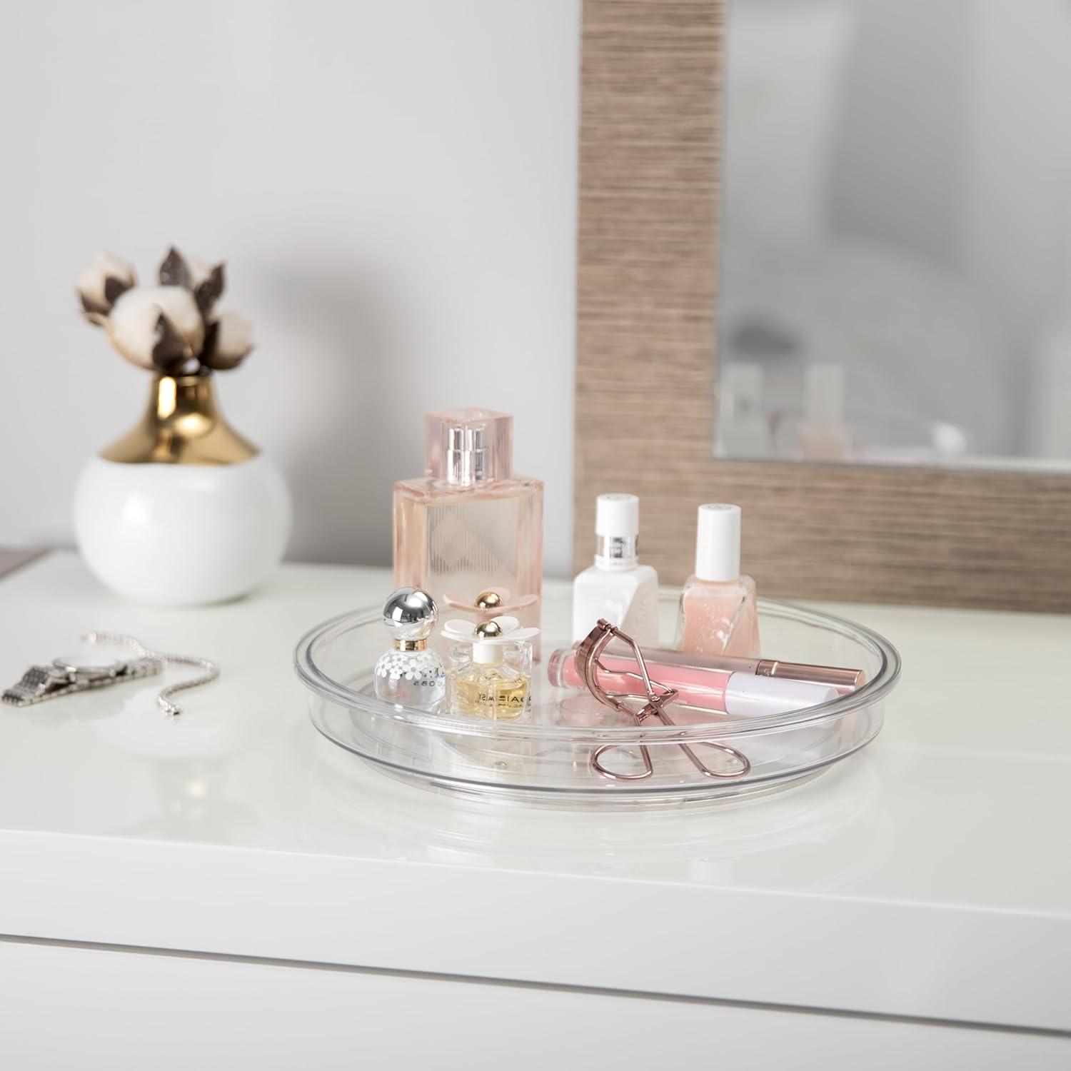 Clear Lazy Susan Turntable Rotates 360°