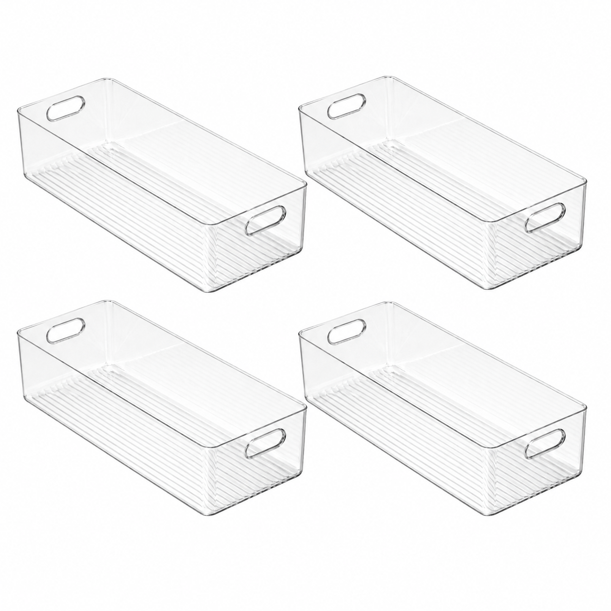 Clear Fridge and Pantry Storage Bins