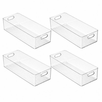 Clear Fridge and Pantry Storage Bins