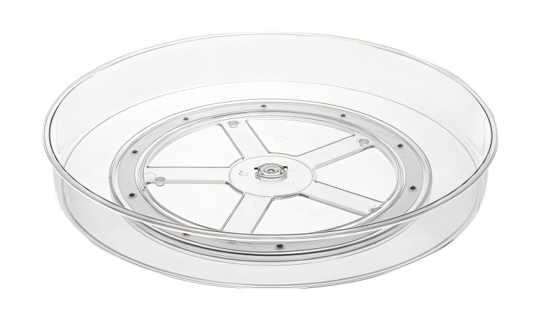 Clear Lazy Susan Turntable Rotates 360°