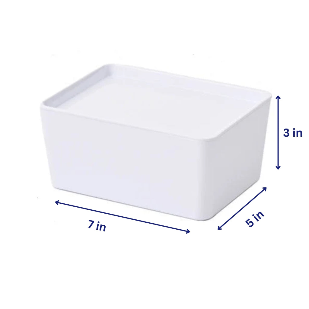 White Stackable Storage Bins