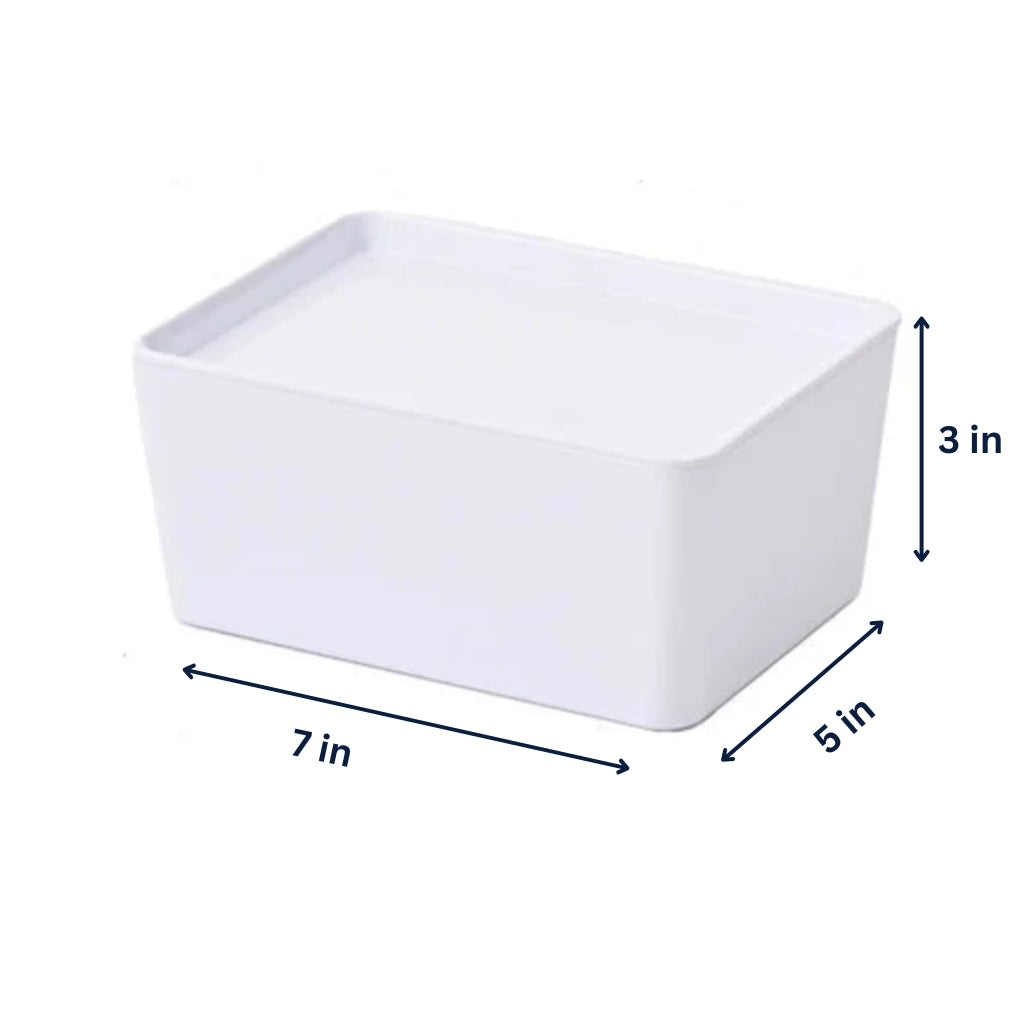 White Stackable Storage Bins