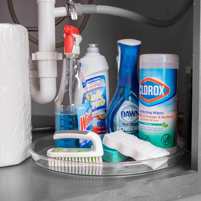 Clear Lazy Susan Turntable Rotates 360°