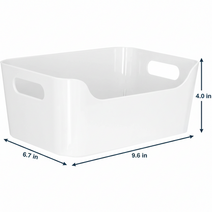 White U Shaped Bin