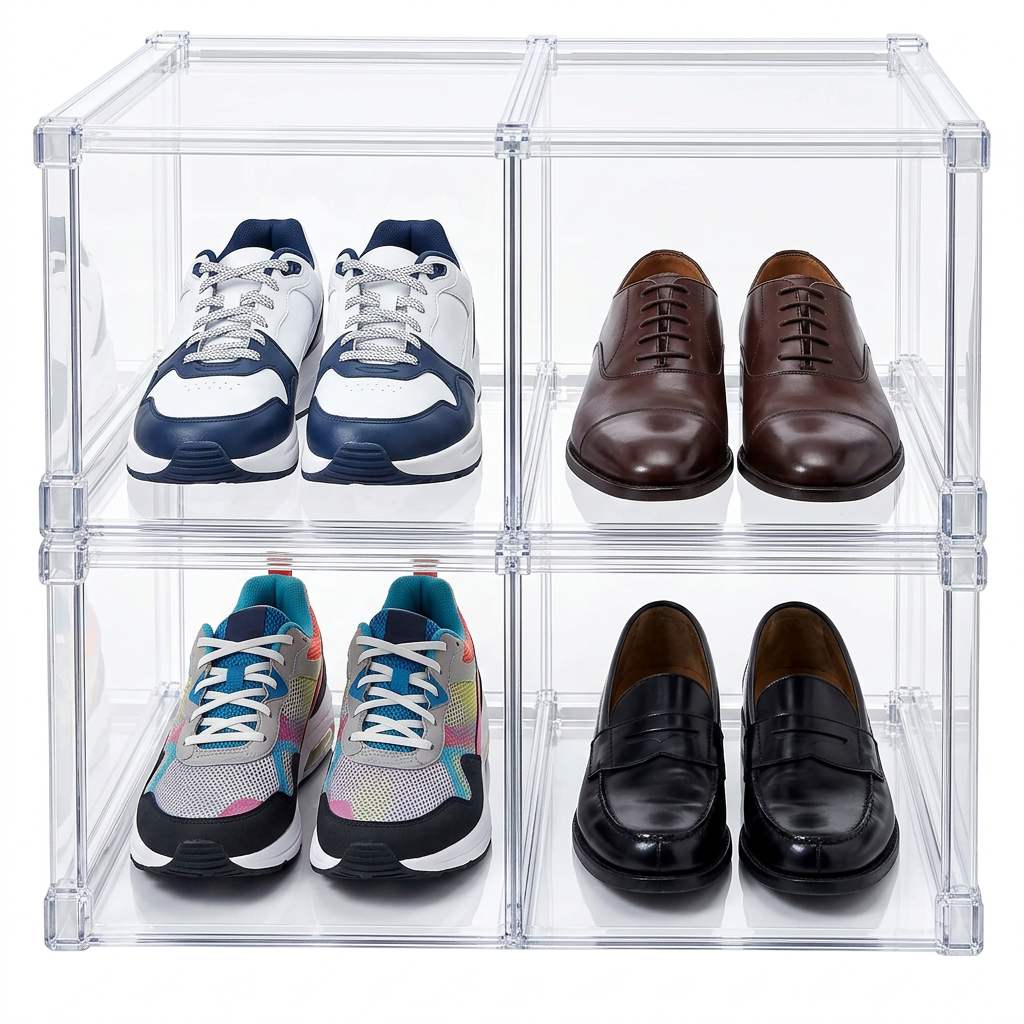Clear Shoe Storage Stackable & Foldable