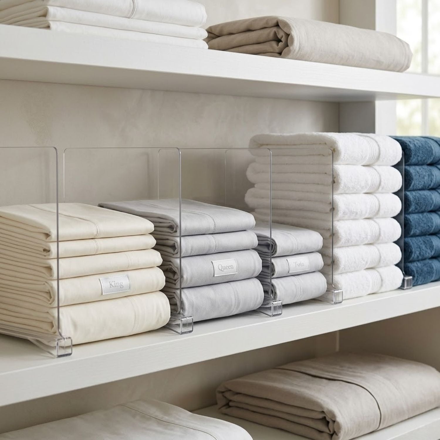 Clear Shelf Dividers-6 Pack