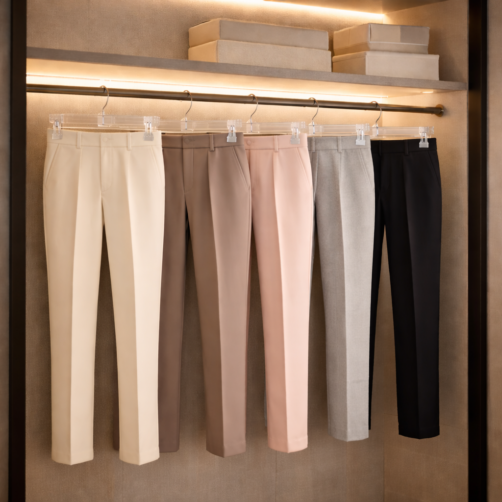 Clear Skirt & Pant Hangers with Adjustable Clips 12" - 5 Pack