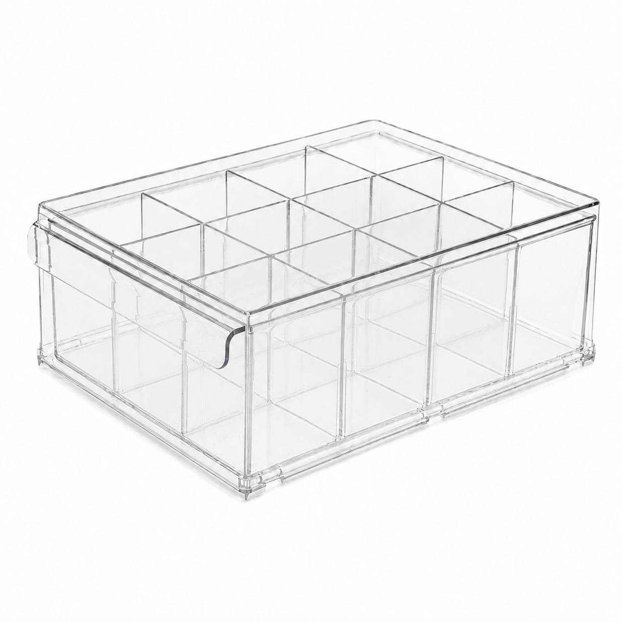 Small Clear Drawer With Removable Dividers 13.8 X 10.2 X 4