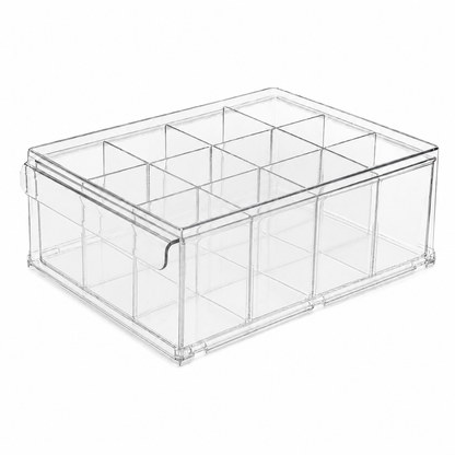 Small Clear Drawer With Removable Dividers 13.8 X 10.2 X 4