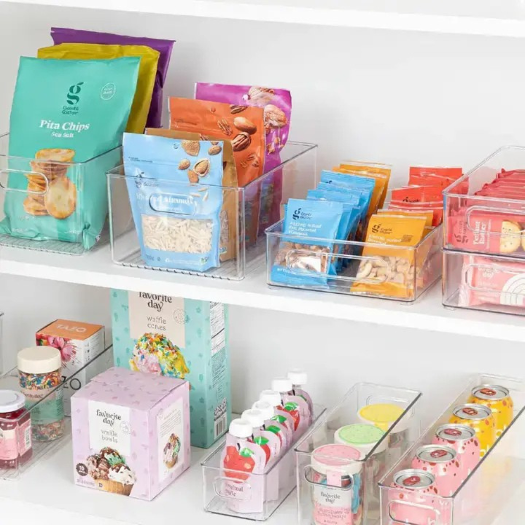 Clear Fridge and Pantry Storage Bins