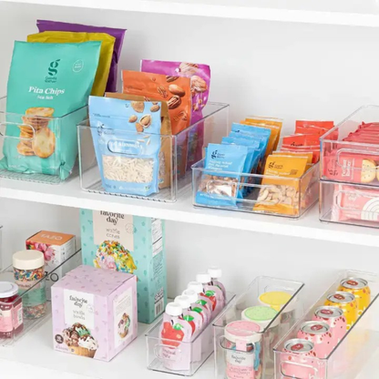 Clear Fridge and Pantry Storage Bins