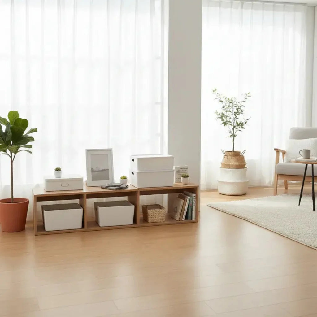 White Stackable Storage Bins