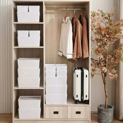 White Stackable Storage Bins