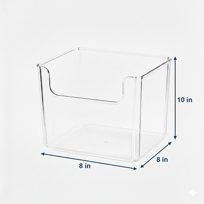 Clear Easy-Access Open Front Bins
