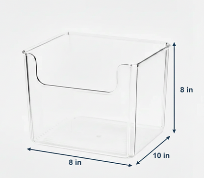Clear Easy-Access Open Front Bins