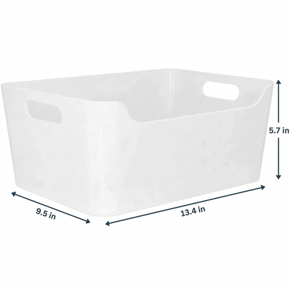 White U Shaped Bin