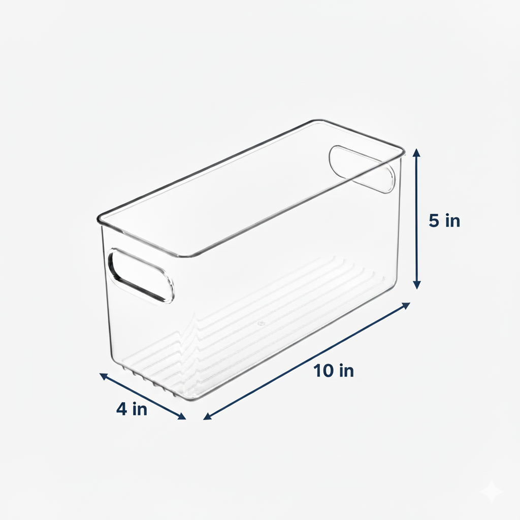 Clear Fridge and Pantry Storage Bins