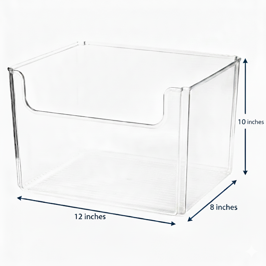 Open Front Storage Bin