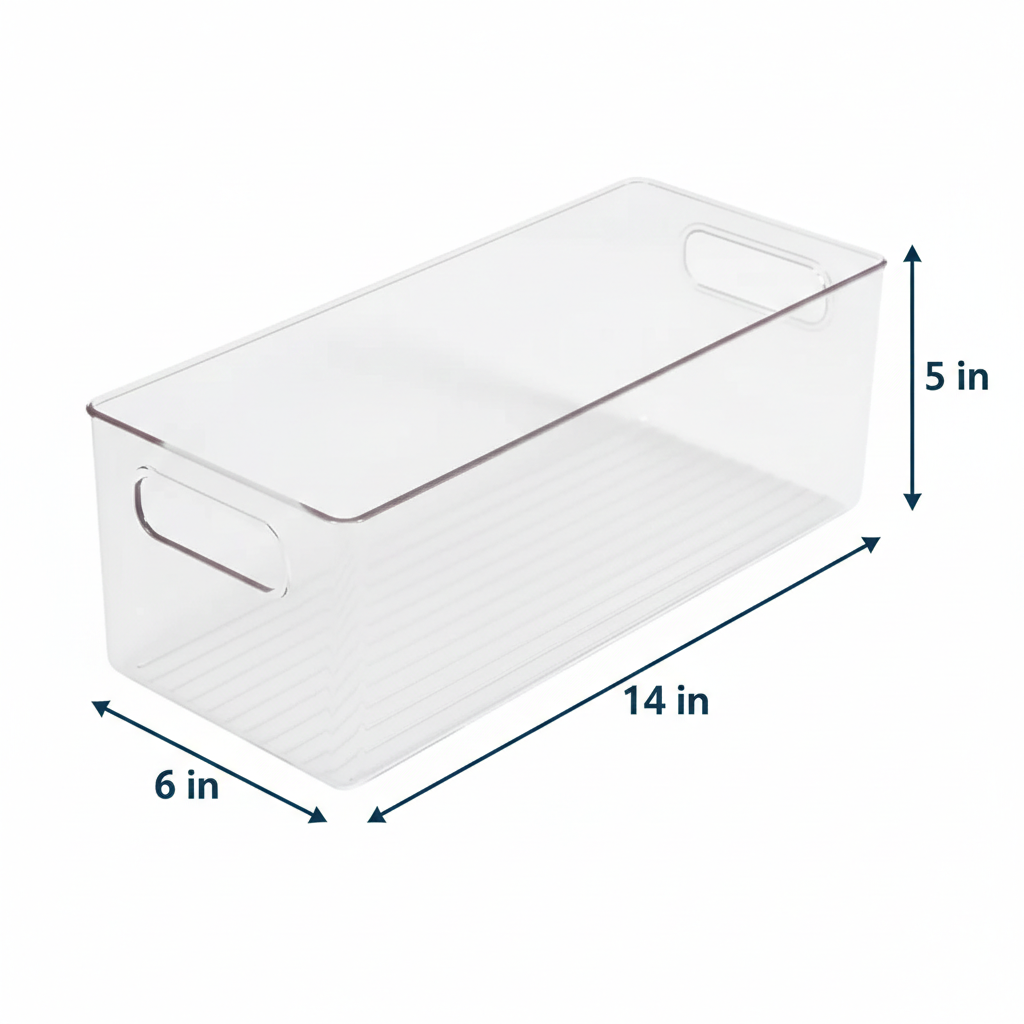 Clear Fridge & Pantry Storage Bin