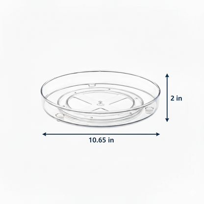Clear Lazy Susan Turntable Rotates 360°