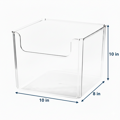 Clear Easy-Access Open Front Bins