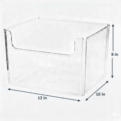 Clear Easy-Access Open Front Bins