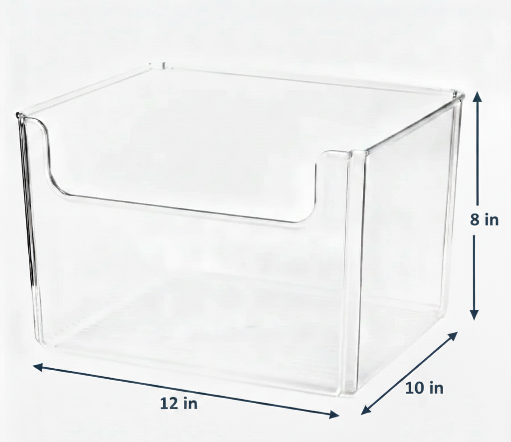 Clear Easy-Access Open Front Bins