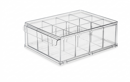 Small Clear Drawer With Removable Dividers 13.8 X 10.2 X 4