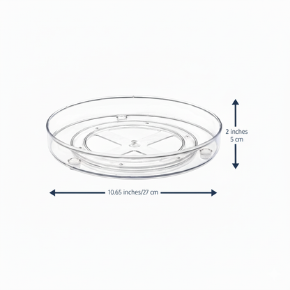 Clear Lazy Susan Turntable Rotates 360°