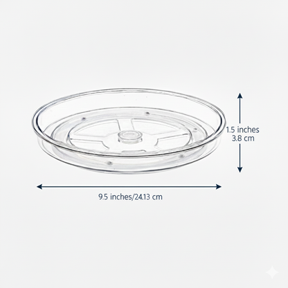 Clear Lazy Susan Turntable Rotates 360°