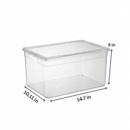 Your Bin- Clear Storage Bin with Cover