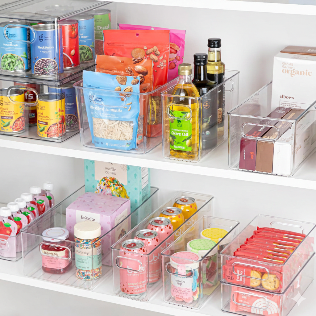 Clear Fridge & Pantry Storage Bin