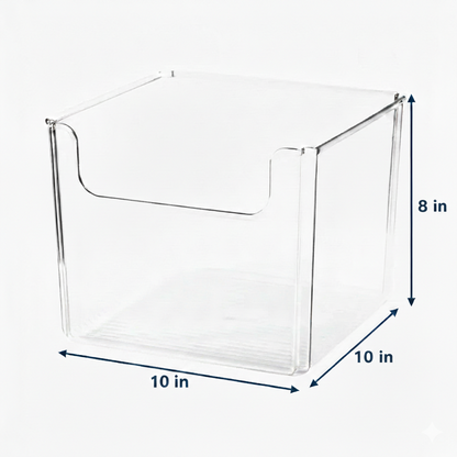 Clear Easy-Access Open Front Bins