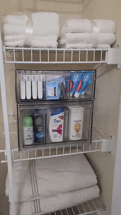 Small Clear Drawer With Removable Dividers 13.8 X 10.2 X 4
