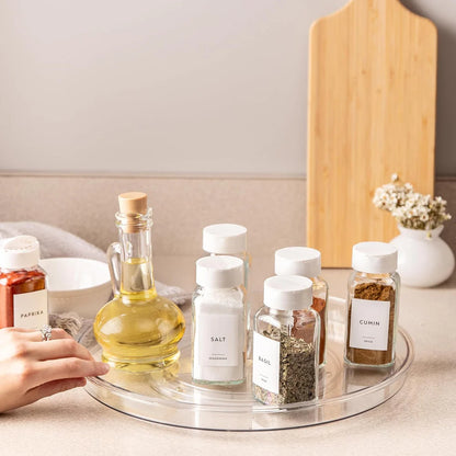 Clear Lazy Susan Turntable Rotates 360°