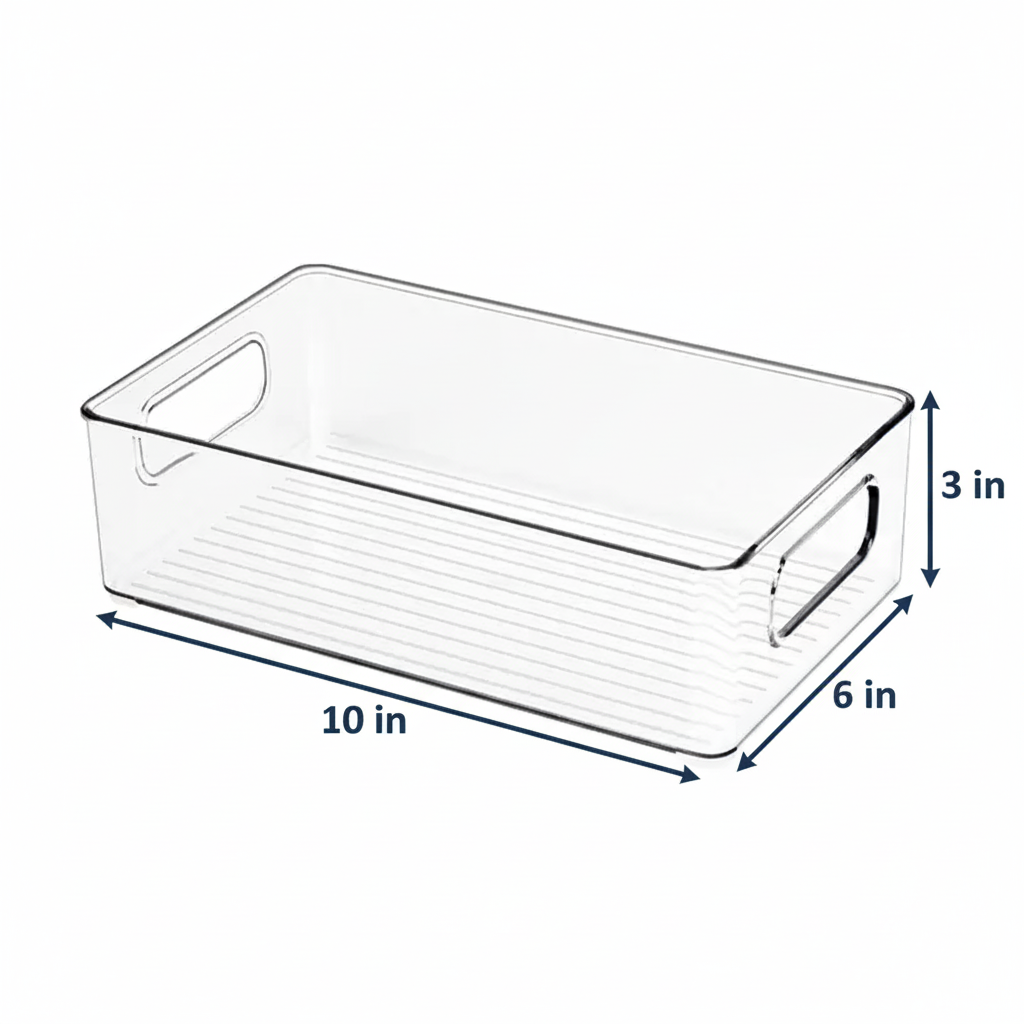 Clear Fridge & Pantry Storage Bin