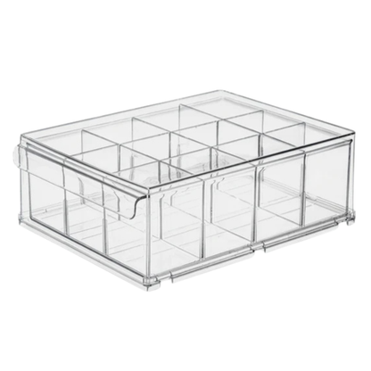 Small Clear Drawer With Removable Dividers 13.8 X 10.2 X 4