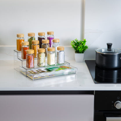 Clear Spice Rack Organizer