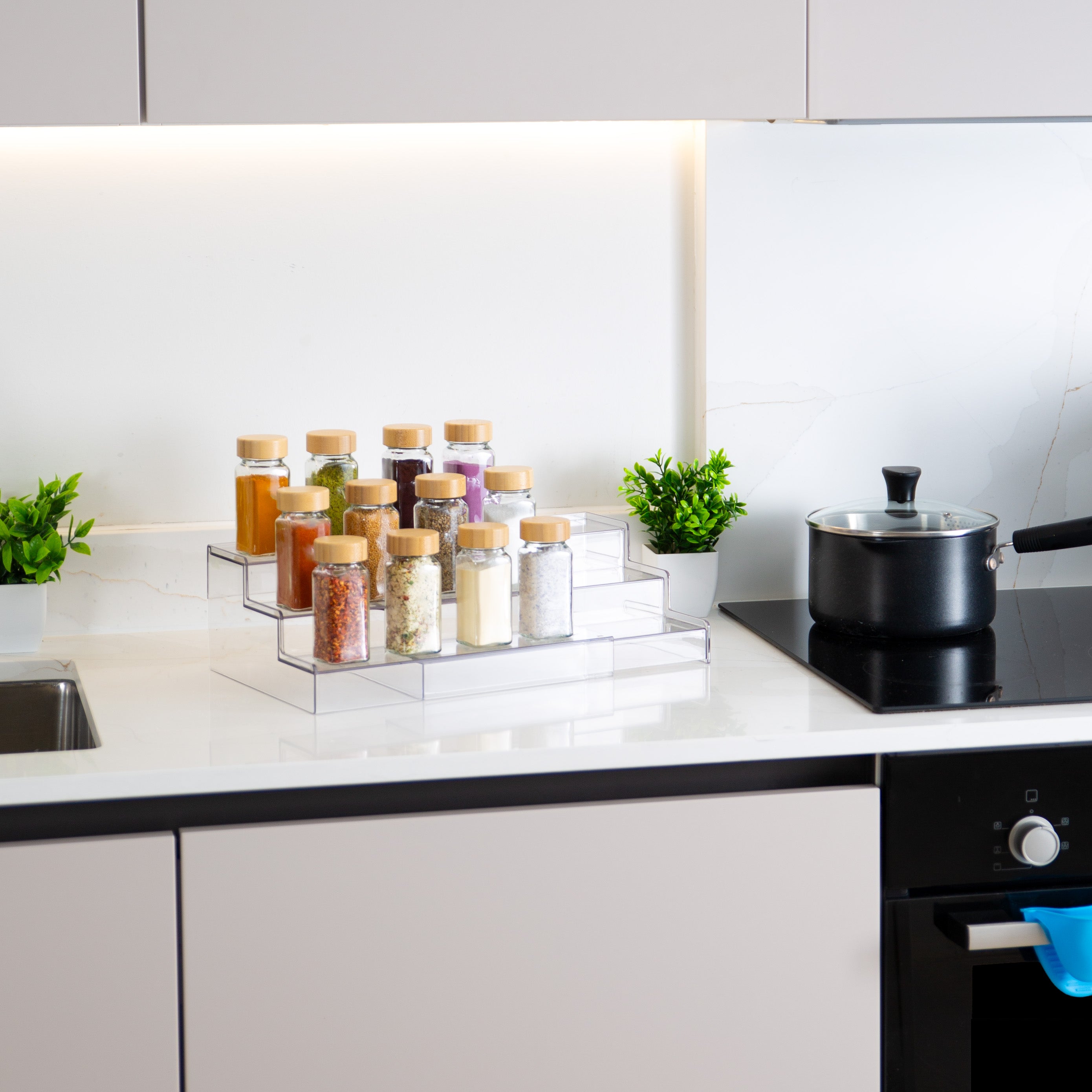 Clear Spice Rack Organizer