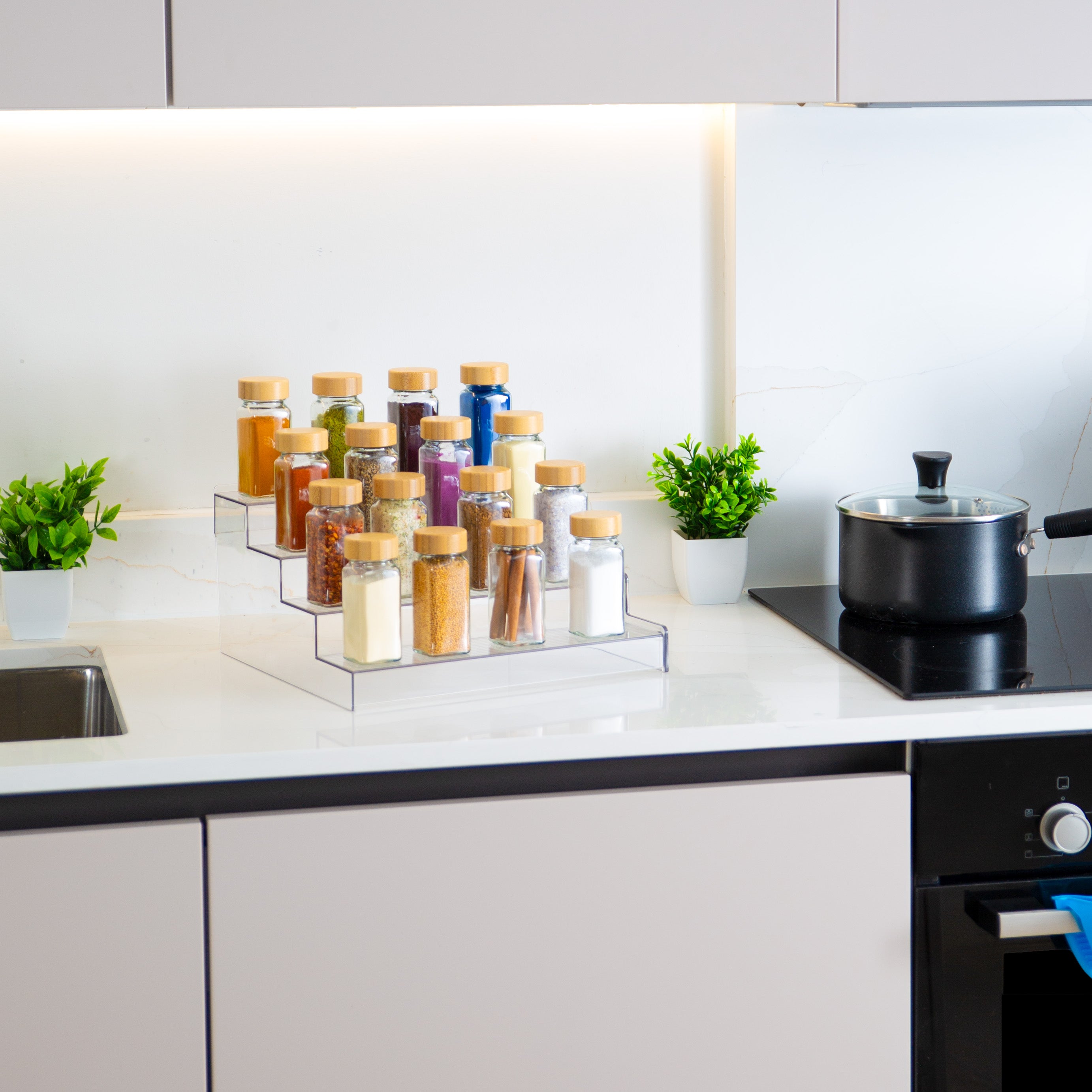 Clear Spice Rack Organizer